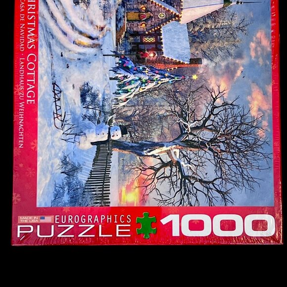 Eurographics 1000 Piece Christmas Cottage Puzzle Chalet De Noel Sealed NEW - Picture 3 of 7
